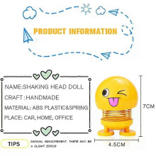 (Shy) Lustige Wackelkopffigur, Kunststofffaser 25 g, Auto-Dekorationsaccessoire für drinnen, Kawaii-Autospielzeug