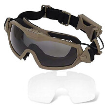 (Dark Earth) Lunettes de protection FMA Airsoft Regulator avec ventilateur antibuée, protection oculaire tactique pour paintball