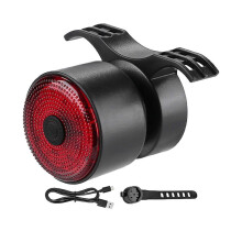 (Smart, 3.5cmx2.5cm) Luz Traseira para Bicicleta Compatível com a Maioria das Bicicletas, 5 Modos de Iluminação, Impermeável, Suporte Duplo