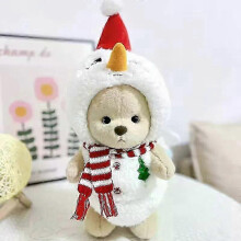 (snowman, not bear only clo) Urso de Pelúcia Artesanal 30cm, Boneco Macio para Abraçar, Vestido Intercambiável para Cosplay, Adultos e Crianças