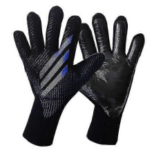 (Black, 8) Torwarthandschuhe mit Fingerschutz und rutschfestem Latex für Jugendfußball