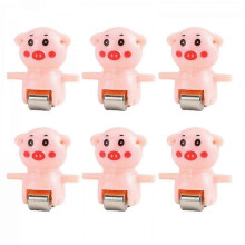 (6pcs pig) Ersatzteile für Tiermodelle, kompatibel mit elektrischen Rutschen und Treppen, aus stoßfestem und langlebigem ABS-Kunststoff