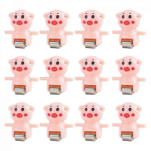 (12pcs pig) Ersatzteile für Tiermodelle, kompatibel mit elektrischen Rutschen und Treppen, aus stoßfestem und langlebigem ABS-Kunststoff