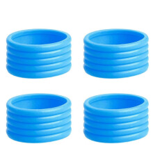 (Blue) Silikon-Befestigungsringe für Tennisschläger, 2,5 cm Durchmesser, dehnbare Gummiringe für Tennis, Badminton und Squash, 4er-Pack
