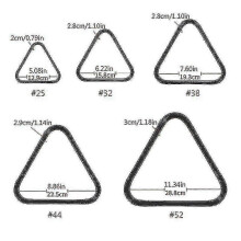 (for 52 to 57mm ball) Billiard Triangle Rack, Plastic, 5 Sizes, Home & Club Billiard Table Accessory