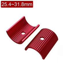 (Red, 25.4 to 31.8) Fahrradlenker Shim Adapter, Aluminiumlegierung, Durchmesserumstellung kompatibel mit MTB BMX Straßen- Kinderfahrräder