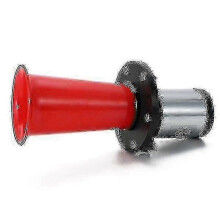 (Red) Klaxon Ooga Vintage 12V 110dB, Métal Chrome et Plastique, compatible avec Ford modèles anciens, pour voitures camions fourgons motos 12V