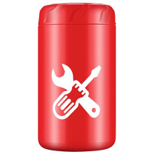 (Red) Hard Shell Bicycle Repair Tool Pouch, Waterproof Plastic Bike Tool Holder Bag for Road Bikes, Fits Standard Bottle Cage