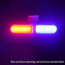 (E) LED Bicycle Rear Tail Light, USB Rechargeable, 5 Lighting Modes, IPX2 Waterproof, ABS Shell, Cycling Seatpost Warning Light for MTB Road Bikes