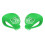(green) Bicycle LED Light Set Multi-Mode High Low Strobe Beam for Safety Long Visibility 1