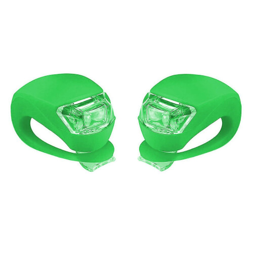 (green) Bicycle LED Light Set Multi-Mode High Low Strobe Beam for Safety Long Visibility