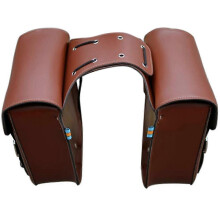(Brown) Retro polkupyörän satulatekelaukku, PU-nahka kannella, 31x13x30cm musta, Retro Classic Vintage -pyörän satulatekelineille