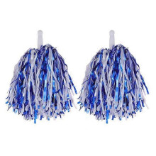 (blue,white) Cheerleading-Pompons mit robustem Griff, 25 cm Länge für Teamunterstützung und Auftritte