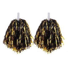 (black,gold) Cheerleading-Pompons mit robustem Griff, 25 cm Länge für Teamunterstützung und Auftritte