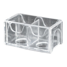 (Two pieces) Caja de almacenamiento de tiza acrílica para billar, diseño redondo y hexagonal, soporte anti-incrustaciones.