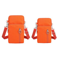 (style317) Bolso para teléfono, cartera, bandolera con correa ajustable, de nailon ligero, con bolsillos.