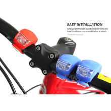 (white-red) Fahrrad-LED-Lichtset mit mehreren Modi: Fernlicht, Abblendlicht und Stroboskoplicht für mehr Sicherheit und gute Sichtbarkeit