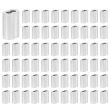 600PCS 1/16 Inch Cable Ferrule Set Aluminum Alloy Crimping Loop Sleeve for Wire Rope