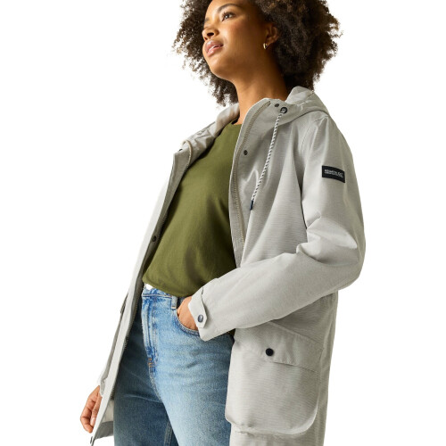 Regatta (18, Drizzle Linear Stripe) Regatta Womens Norana Waterproof Jacket