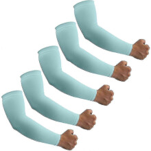 (Blue) Kompressions-Armstulpen zum Abdecken von Tattoos, UPF 50+ UV-Schutz, kühlend, 5 Paar