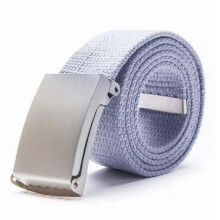 (Light Grey, 100cm) Cintura in tela, unisex regolabile, larghezza 3,8 cm, lunghezza 110-140 cm, per pantaloni jeans, uso tattico outdoor