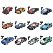 (Blue Red) 2.4GHz Remote Control Drift Car 1/24 Scale 4WD for Multi-Player Racing with LED Lights