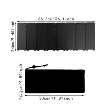 (Black) Écran pare-vent pliable pour réchaud de camping portable avec sac de rangement