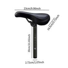 (Saddle w 27.2mm Post) Ersatz-Kinderfahrradsattel, kompatibel mit Laufrädern für Kinder, wasserdichtes PU-Leder