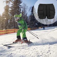 (XL) Kids Skating Hip Protection Crash Shorts, One-piece Thin Breathable, Detachable Encrypted Sponge Pads for Ice Roller Figure Skating