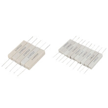 10 Pcs Wire Wound Ceramic Cement Resistor 2 Ohm 10W Watt & 5Pcs Wirewound Ceramic Cement Resistor 5 Ohm 10W Watt 5%