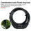 (Bule) Bicycle Combination Lock 4 Digit Code Resettable Steel Cable PVC Coated Anti-theft 5