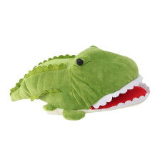 (Crocodile, as described) Marionnette Ă main en peluche douce, bouche mobile, pour jeu de rĂ´le et contes, requin et crocodile disponibles