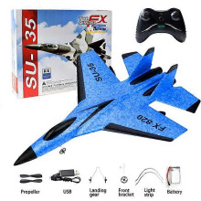 (Fx820 With Box BU) RC Schuimvliegtuig SU-35, 2.4G Radiografisch bestuurbare zwever, EPP schuim speelgoed voor kinderen, compact lichtgewicht ontwerp