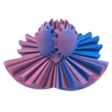 (Purple, 8x8cm) Palla ad ingranaggi stampata in 3D, spinner antistress, allenamento coordinazione mani, misure disponibili 6x6 8x8 10x10 cm