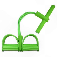 (Green) Set di fasce di resistenza in TPE ad alta densità, per allenamenti fitness a casa e in ufficio, portatile