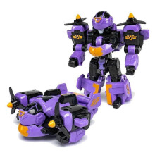 (Purple) Premiestniteľný robot, 15 cm z ABS materiálu, manuálne prestaviteľný na dopravné prostriedky, pre deti vo veku 4-6 rokov