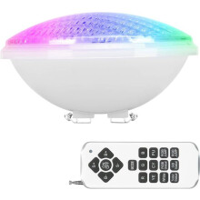 RGBW 45W Lampe de Piscine PAR56, LED Piscine Etanche IP68 ,LED de Piscine Submersible Lumière 12V DC/AC, avec Télécommande