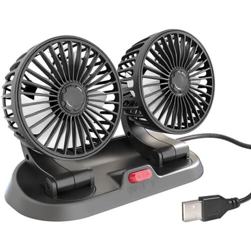 Ανεμιστήρας αυτοκινήτου USB-12V, Μίνι περιστρεφόμενος ανεμιστήρας αυτοκινήτου