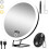 Miroir grossissant - Noir - 30X - 3 modes d'éclairage - Ventouses - Support 360 1