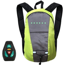 Intermitentes LED para mochila/bicicleta, control remoto inalámbrico, carga USB, reflectantes, dirección ajustable.