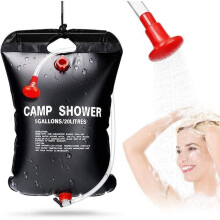 20L Solar Douchezak voor Kamperen, Reizen, Op Zonne-energie, Draagbaar Warm Water met Afneembare Slang en Douchekop