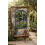 Arch Window Pane Mirror Blue Rustic Framed 69x34Cm 1