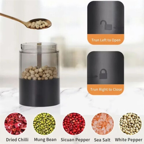 Electric Salt and Pepper Grinder Rechargeable Automatic Spice Crusher Kitchen Cooking Grinding Tool 1