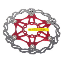 (Red, 160mm) Bremsscheibe für Mountainbike, Edelstahl und Aluminiumlegierung, 3 Größen 160/180/203mm, belüftet gebohrt mit Schrauben