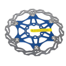 (Blue, 203mm) Bremsscheibe für Mountainbike, Edelstahl und Aluminiumlegierung, 3 Größen 160/180/203mm, belüftet gebohrt mit Schrauben