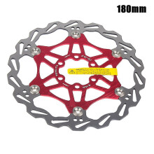 (Red, 180mm) Bremsscheibe für Mountainbike, Edelstahl und Aluminiumlegierung, 3 Größen 160/180/203mm, belüftet gebohrt mit Schrauben