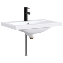 vidaXL Bathroom Wash Basin Matte Black 61 x 40 x 16.5 cm Metal