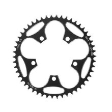 (50T, 110BCD Black) Schmalbreites Fahrrad-Kettenblatt, Aluminiumlegierung, 110BCD/130BCD 5-Schrauben, kompatibel mit Rennrad und Mountainbike-Kurbeln