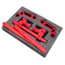 (Red) 22-mm-Motorrad-CNC-Aluminium-Balance-Separator-Lenker-Krafthebelset, für Motorrad- und Fahrradmodifikationszubehör, Rot, Schwarz, Silber