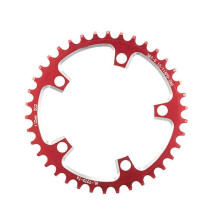 (38t, 130BCD Red) Schmalbreites Fahrrad-Kettenblatt, Aluminiumlegierung, 110BCD/130BCD 5-Schrauben, kompatibel mit Rennrad und Mountainbike-Kurbeln